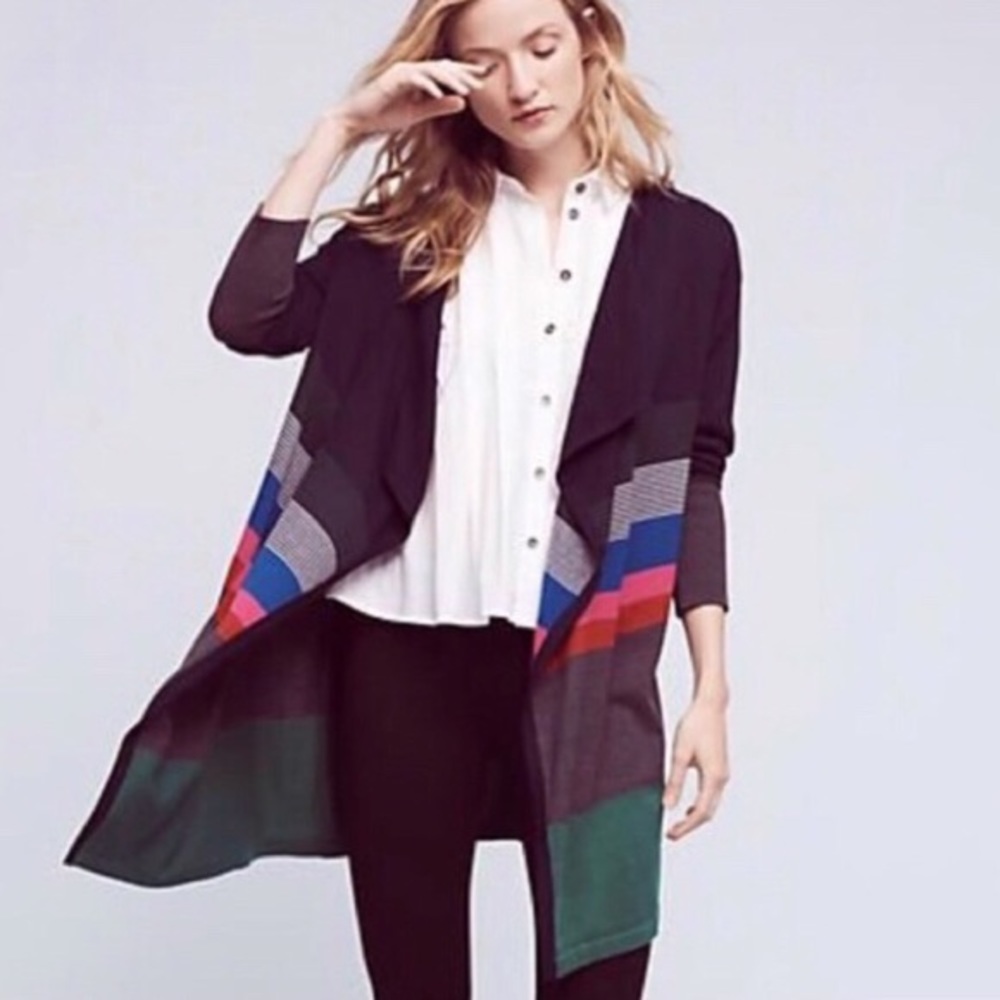 Anthropologie Lili’s Closet Open Front Striped M